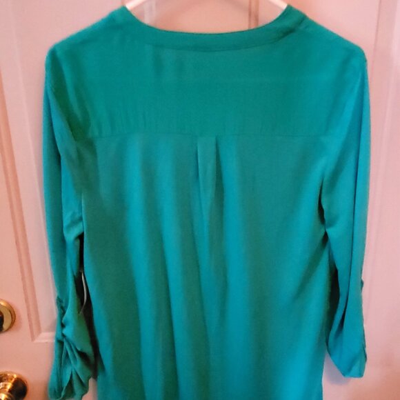 NWT's Faded Glory Teal Pullover Top Misses Size Large 12-14 - Picture 4 of 4